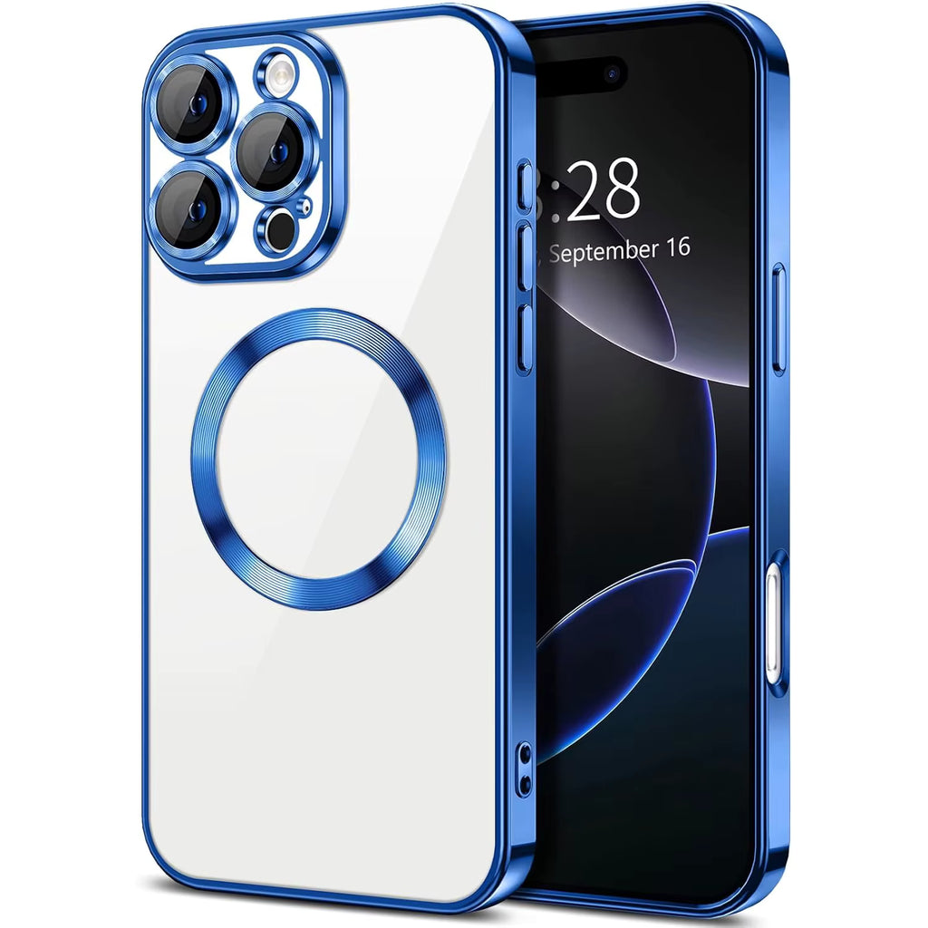 For iPhone 17 Pro Max Strong Magnetic With Built in Lens Protector Accept Wireless Charging Phone Cover Fundas for IPhone17air