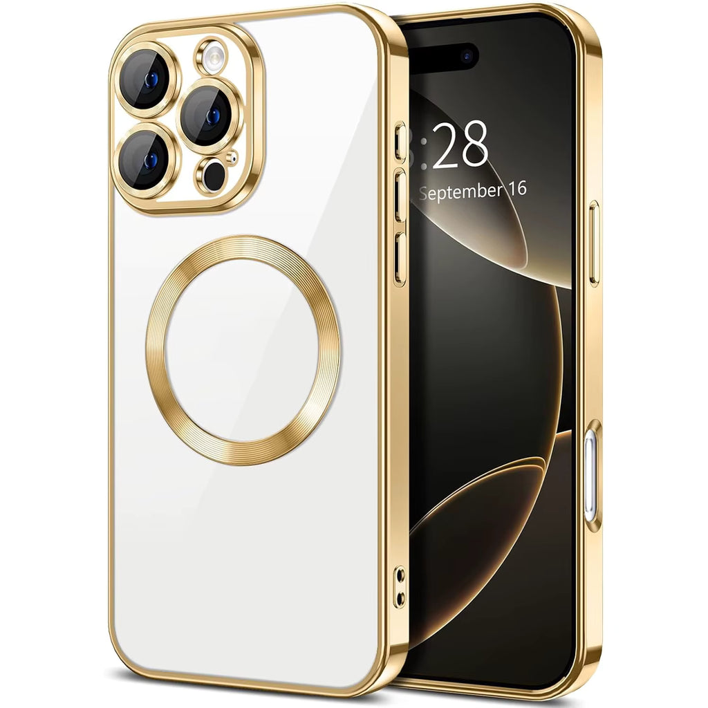 For iPhone 17 Pro Max Strong Magnetic With Built in Lens Protector Accept Wireless Charging Phone Cover Fundas for IPhone17air