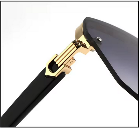 Ocean Lens Gradient Sun Glasses Fashion Square Rimless Women Double Rim Metal Glasses Summer Sunglasses for Men